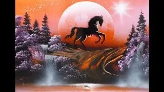 Spray paint art - Horse - made by street artist