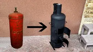 Піч з газового баллона 50л. Водяний контур ТЕСТ