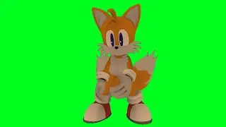 Tails dancing green screen