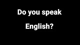 DO YOU SPEAK ENGLISH?