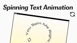 Make a Trendy Spinning Text Animation with Figma & CSS