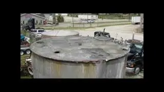10,875 gallon vertical, 316 stainless steel tank