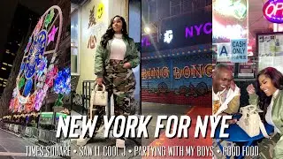TRAVEL VLOG | BRINGING IN 2024 IN NEW YORK • TIMES SQUARE • AMAZING NY FOOD • SAW LL COOL J