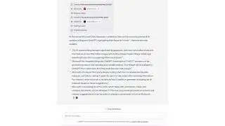 Asking ChatGPT's web browsing plugin for the latest AI news re Microsoft and Google. No Bing yet.