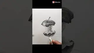 Apple 3d drawing bite #chintapakdumdum #shorts #youtubeshorts #apple #fruit