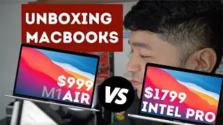 UNBOXING M1 AIR VS INTEL PRO 13