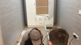Процесс сборки шкафа с зеркалом в прихожую,  шкаф из ЛДСП, столяр мебельщик.