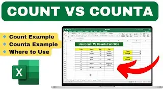 COUNT vs COUNTA in Excel | Explained with Easy Example