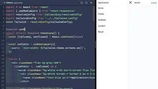 4 - Creating a custom useBreakpoint hook - Sliding Sidebar in React and Tailwind CSS