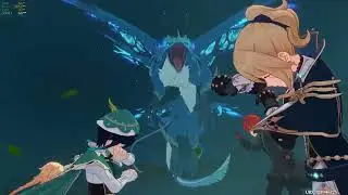 Genshin Impact - Stormterror Dvalin Fight - RX6400