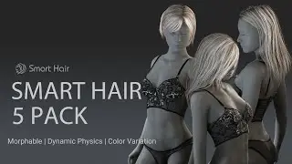 CC3/CC4-iClone7/iClone8 - Smart Hair 5 pack