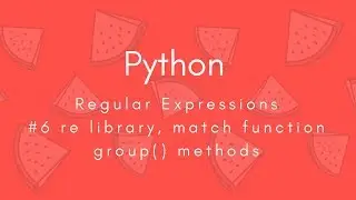 Regular Expressions 2018 | #6 re.match() & group() methods | Python | Tharun Shiv | Being A Pro