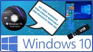 Create bootable USB from ISO Windows 10