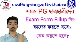 NSOU PG Exam Form Fill Up Related Information