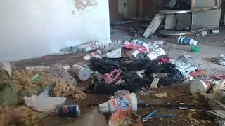 Old dirty house with Hidden Trapdoor under living room floor
