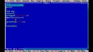 C program to write the content to a file and display back on an output.