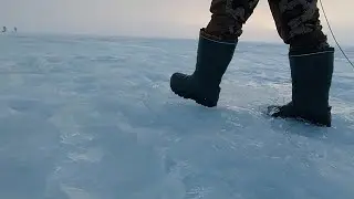 Опасный рыхлый лед.. Идём рыбачить.