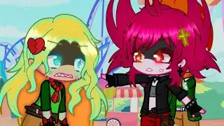 just leave me alone meme fnf gacha sun,pico x cassandra 💢😡