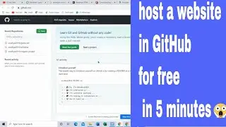 Host a website in GitHub for free in 5 minutes 🔥🔥 | little aradhya