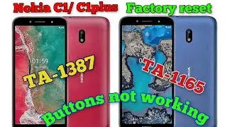 NOKIA C1plus /C1 factory reset solved  How to rest password on NOKIA TA-1387 , TA-1165 no test point