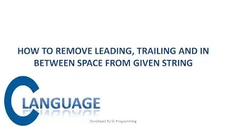 how to remove leading trailing and in between space in string