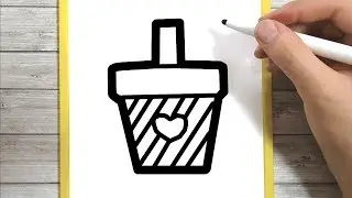 COME DISEGNARE E COLORARE UNA BIBITA GASATA KAWAII PER I BAMBINI
