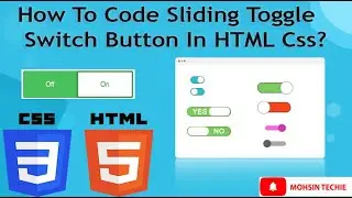 ASMR Programming -  Code  Sliding Toggle Switch Button in HTML CSS | Step by Step Tutorial