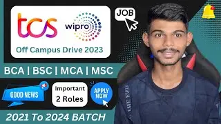 Wipro And TCS Off Campus Drive 2023 | Freshers Hiring | Apply Now
