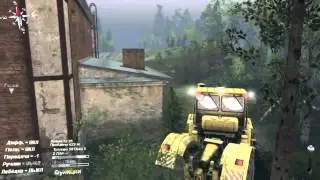SPINTIRES 2015 трактора СССР Кировец К 700 ездит по бездорожью тест драйв