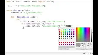 A Python 3 program to display Color Chooser using Tkinter.