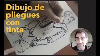 DIBUJO DE PLIEGUES CON TINTA