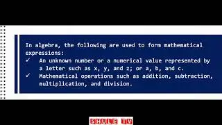 The Basics of Algebra