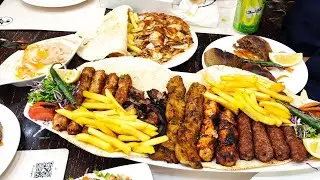 Special Turkish adana kabab without grill | shawarma with all type appetizers| Amazing taste