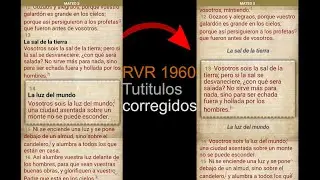 MySword, Reina Valera Renovada 1960, TÍTULOS arreglados. (RVR1960m).