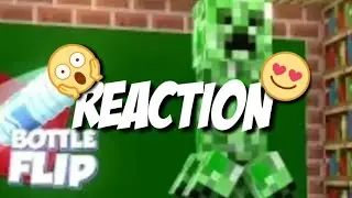 Reacting to minecraft bottle flip challenge!