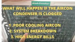 WHAT WILL HAPPEN IF THE AIRCON CONDENSER IS CLOGGED (TAGALOG TUTORIAL)  #AIRCON# CONDENSER#