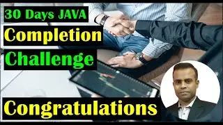 Congratulation for Completion of 30 Days Java Programming Challenge