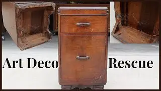 Restoring an Art Deco Nightstand // Vintage Side Table Restoration