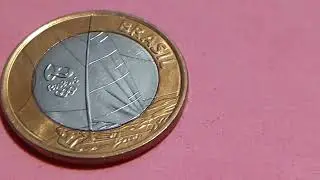 ERROR SOBRECARGADA EN LA L DE BRASIL 1 Real 2015 CONMEMORATIVA  BELA