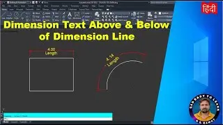 Test Above & Below of Dimension Line