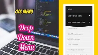 Tutorial how to Create Dropdown Sidebar Menu OJS 3