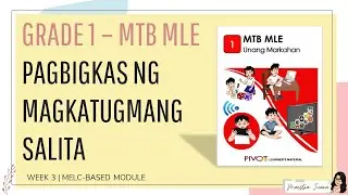 GRADE 1 - 1ST QUARTER PAGBIGKAS NG MAGKATUGMANG SALITA | MTB-BLE  WEEK 3 | MELC-BASED MODULE