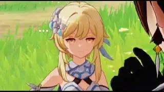 Paimon had some cake stuck in her throat.. 👀