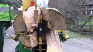 A Hydraulic Log Splitter in Action