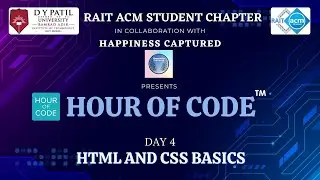 HOUR OF CODE | RAIT ACM | Day 4-HTML and CSS basics