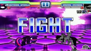 MUGEN - Nightmare Sparkle VS Zalgo pie, Dreamy Rainbow, Nightmare Rarity & Zalgo jack
