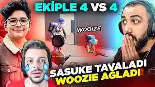 EKİPLE EĞLENCELİ 4 VS 4😂 SASUKE YUMRUKLADI WOOZİE AĞLADI!! | PUBG Mobile