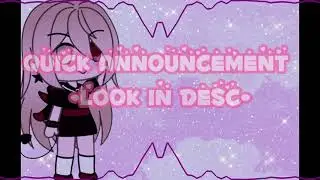 Quick Announcements (Re-upload)
