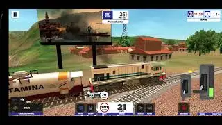 PERJALANAN KERETA PERTAMINA KARAWANG - PURWAKARTA  || Indonesia Train Simulator Android ||