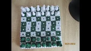Рукоделие. Как сделать шахматы из квиллинга. Quilling-chess.